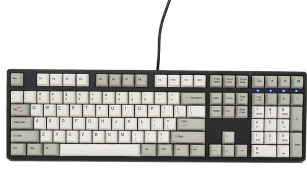 Ducky One Gray & White MX Brown Double-shot PBT