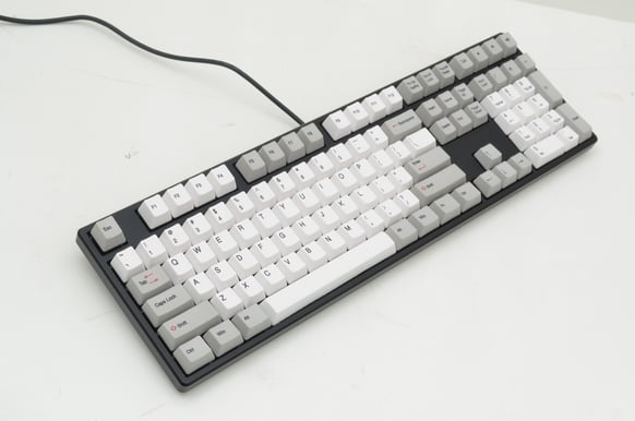 Ducky One Gray & White MX Red Double-shot PBT