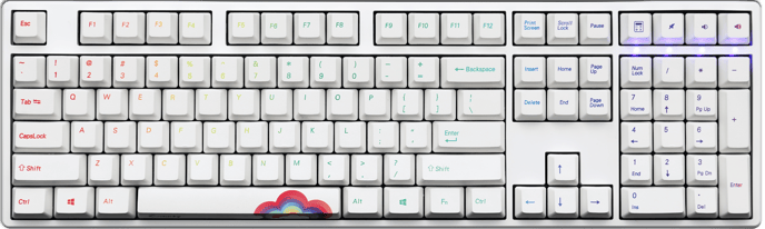 Ducky One Rainbow Cherry PBT Double-shot MX Blue