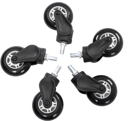 AKRacing Blade Hjul, 5st, Svart/Vit