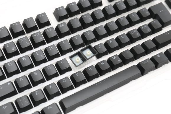 Ducky Keycaps Black Double shot Nordic PBT