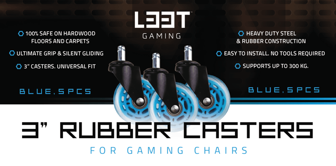 L33T Gaming Hjul, Universal, Blå