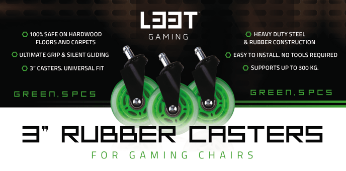 L33T Gaming Hjul, Universal, Grön