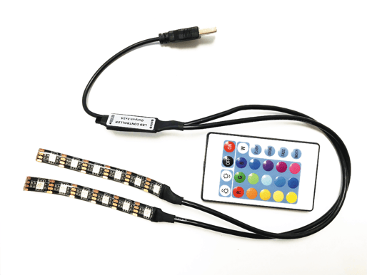 L33T RGB LED-ljus för Gamingstolar (inkl powerbank & Fjärr)