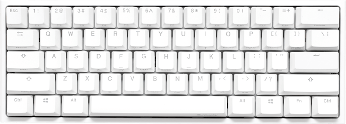 Ducky One 2 Mini Pure White MX Black RGB