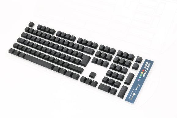 Ducky Keycaps Set PBT Double Shot Nordisk Svart