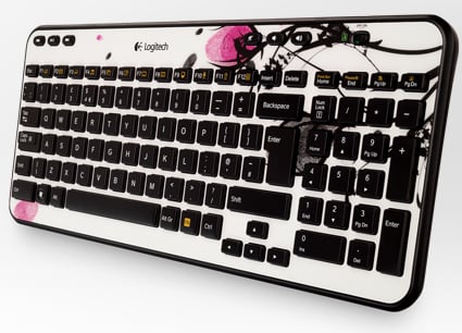 Logitech K360 Wireless Keyboard, Flowers