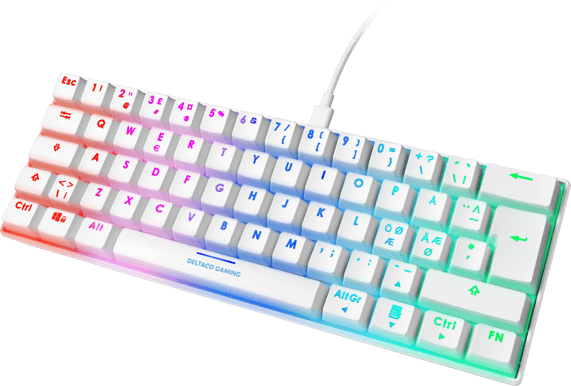 Deltaco Gaming Tangentbord Mekaniskt Rgb Vit Content Brown Inet Se