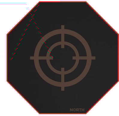 NORTH Golvmatta Pro Gaming Röd/Svart 100x100cm