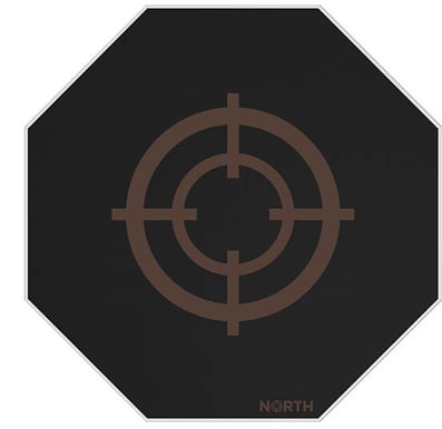 NORTH Golvmatta Pro Gaming Silver/Svart 100x100cm