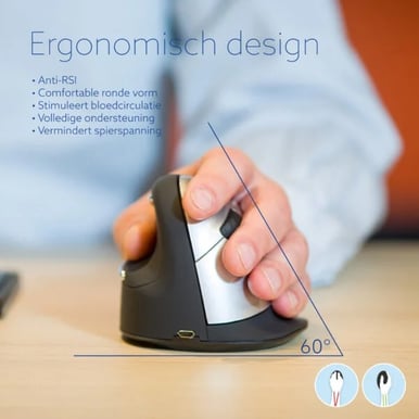R-Go HE Break Ergonomisk Mus L Vänster