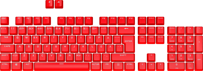 Corsair PBT DOUBLE-SHOT PRO Keycap Nordic Red