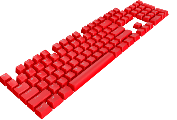 Corsair PBT DOUBLE-SHOT PRO Keycap Nordic Red