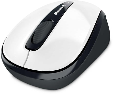 Microsoft Wireless Mobile Mouse 3500 White Glossy
