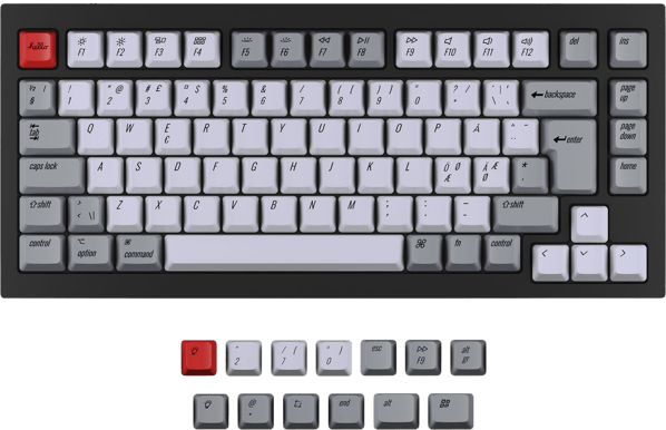 Keychron Q1 PBT Retro Keycap set ISO Nordic