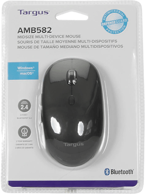 Targus Antimicrobial, Midsized Wireless Mouse ,Svart