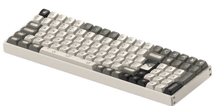 iQunix F97: Hitchhiker Wireless RGB- Cherry Silent Red