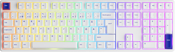 Akkogear: 5108B Blue/White - Akko CS CS Silver