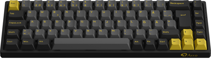 Akkogear: 3068B Black/Gold - Akko CS Jelly Pink