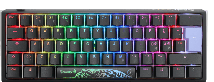 Ducky - One 3 Classic Black Mini 60% Cherry Brown