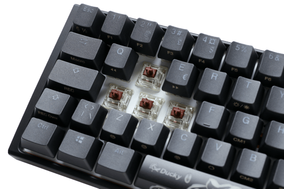 Ducky - One 3 Classic Black Mini 60% Cherry Red