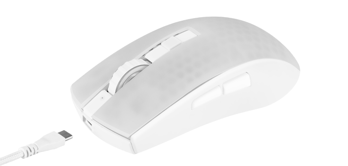Deltaco Gaming Gamingmus WM89 Wireless Semi-transparant