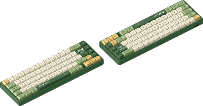 iQunix F65: Camping Wireless RGB- TTC Gold Pink