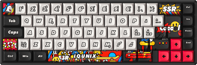 iQunix F65: Graffiti Diary Wireless RGB- TTC Gold Pink