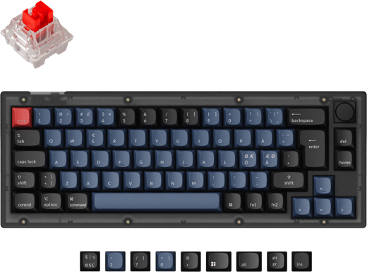 Keychron V2 TKL 65% Fully Assembled Knob K Pro Red Switch Frosted Black QMK/VIA