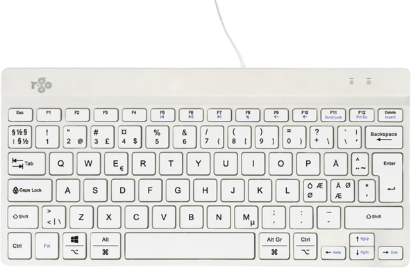 R-Go Compact Break Ergonomiskt Tangentbord - Vit