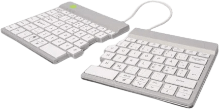 R-Go Split Ergonomiskt Tangentbord Trådlöst Vit