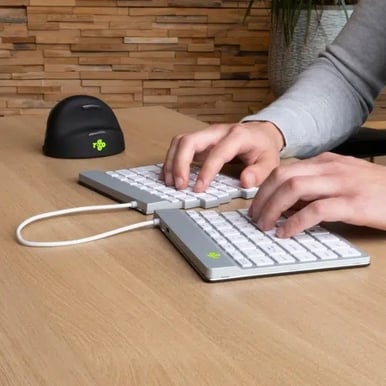R-Go Split Ergonomiskt Tangentbord Trådlöst Vit