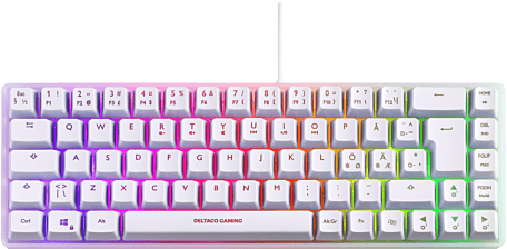 DELTACO GamingTangentbord 60% WK70 Vit