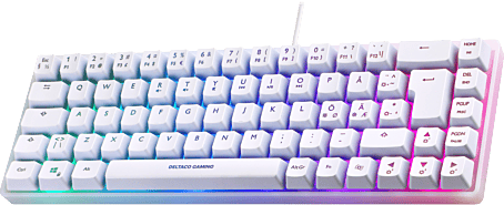 DELTACO GamingTangentbord 60% WK70 Vit