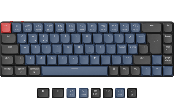 Keychron K7 Pro QMK/VIA RGB Aluminium Hot Swap Gateron Low Profile Brown Switch