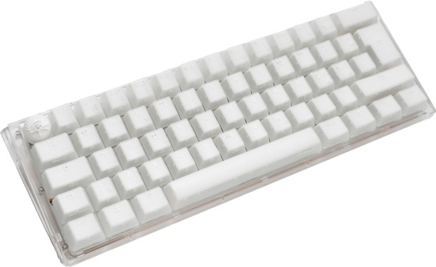 Ducky - One 3 Aura White Mini 60% Cherry Red