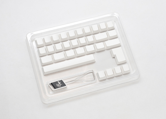 Ducky Blank132 Keycap sett Cherry Profile PBT Vit