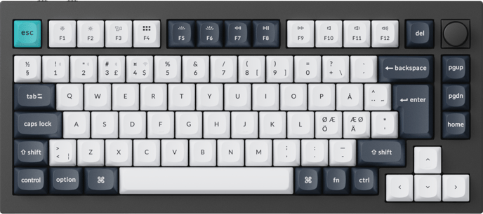 Keychron V1 MAX 75% Knob Gateron Jupiter Brown Switch QMK/VIA