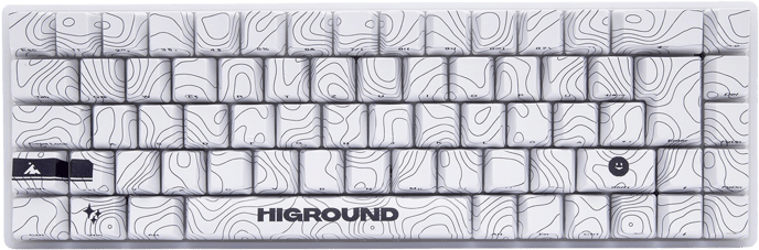 Higround SNOWSTONE Base 65 Hotswap White Flame