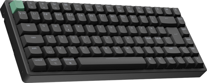Keychron K2 HE Wireless Tri-Mode Hot Swap QMK Gateron 2.0 Purple Magnetic Switch Svart