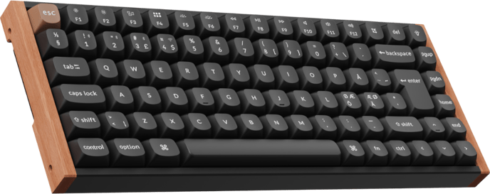 Keychron K2 HE SE Wireless Tri-Mode Hot Swap QMK Gateron 2.0 Purple Magnetic Switch Wood Svart