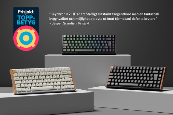 Keychron K2 HE SE Wireless Tri-Mode Hot Swap QMK Gateron 2.0 Purple Magnetic Switch Wood Vit