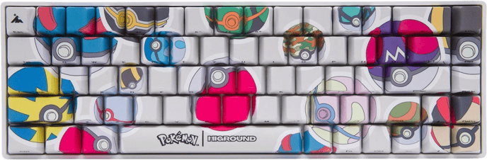 Higround Pokémon Base 65 Hotswap Poké Ball Sticker ANSI White Flame