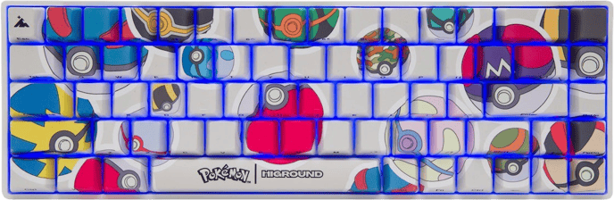Higround Pokémon Base 65 Hotswap Poké Ball Sticker ANSI White Flame