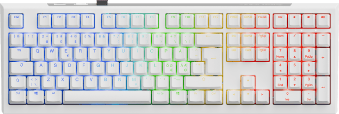Ducky - One X White Nordic Fullsize Ducky Inductive Switch (analog)
