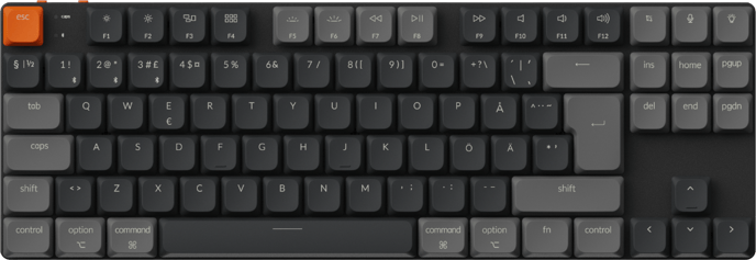 Keychron K1v6 RGB Aluminium Hot Swap QMK Keychron Low Profile 2.0 Red