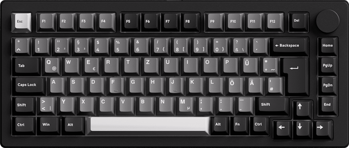 Monsgeek M1 V5 VIA Black & Silver V3 Piano Pro
