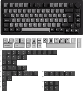 Monsgeek M1 V5 VIA Black & Silver V3 Piano Pro