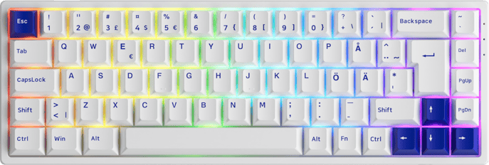 Akkogear: 3068B Blue/ White Akko CS Jelly Pink