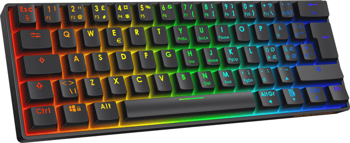 DELTACO Gaming Tangentbord DK470 60% Hot-swap KTT
